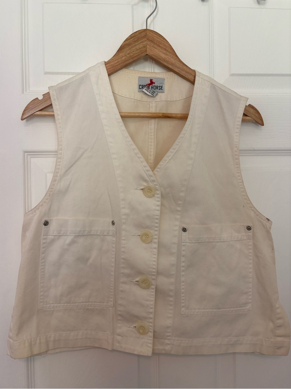Crazy Horse Vintage Button Tank Vest